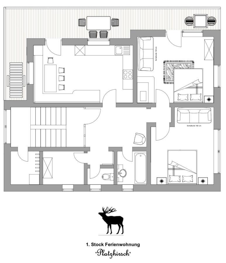 Ferienwohnung Platzhirsch Panorama View Balkon, Gartensauna, Garten, Grillplatz Stumm Dış mekan fotoğraf