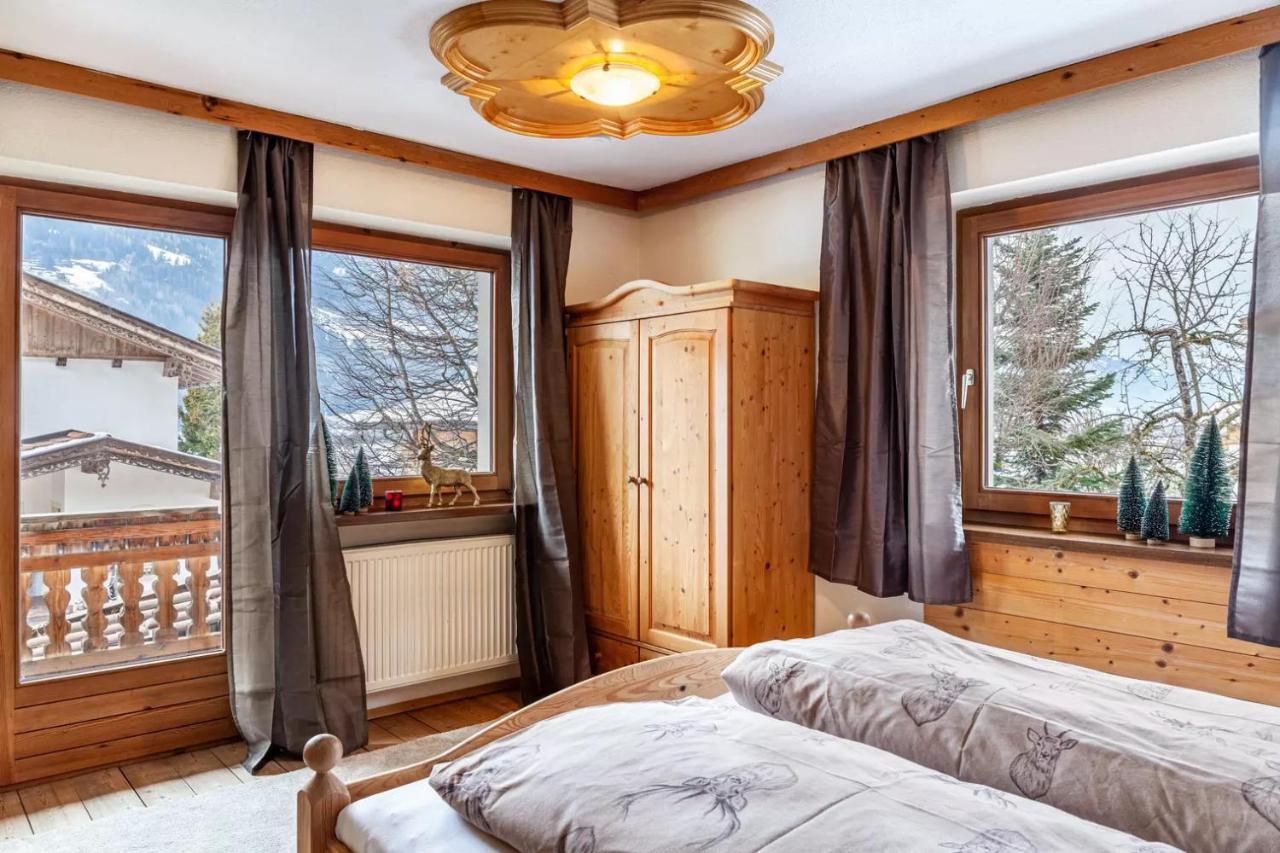 Ferienwohnung Platzhirsch Panorama View Balkon, Gartensauna, Garten, Grillplatz Stumm Dış mekan fotoğraf